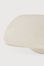 Elements coffee table - Microcement - Off White - pebble shape 134/96/30