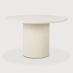 Elements dining table - Microcement - Off White - round 125/125/76