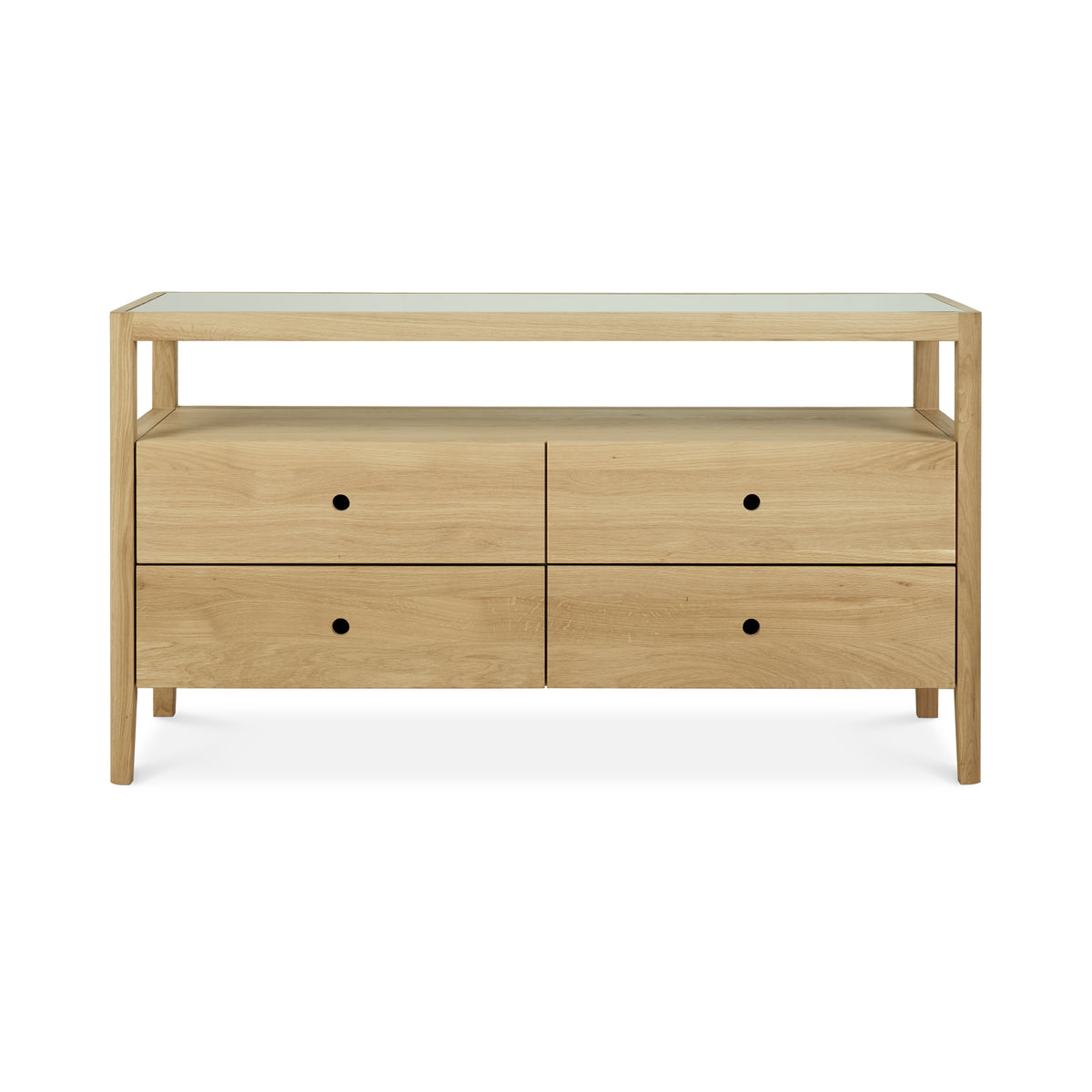 Ethnicraft Oak Spindle Chest of drawers