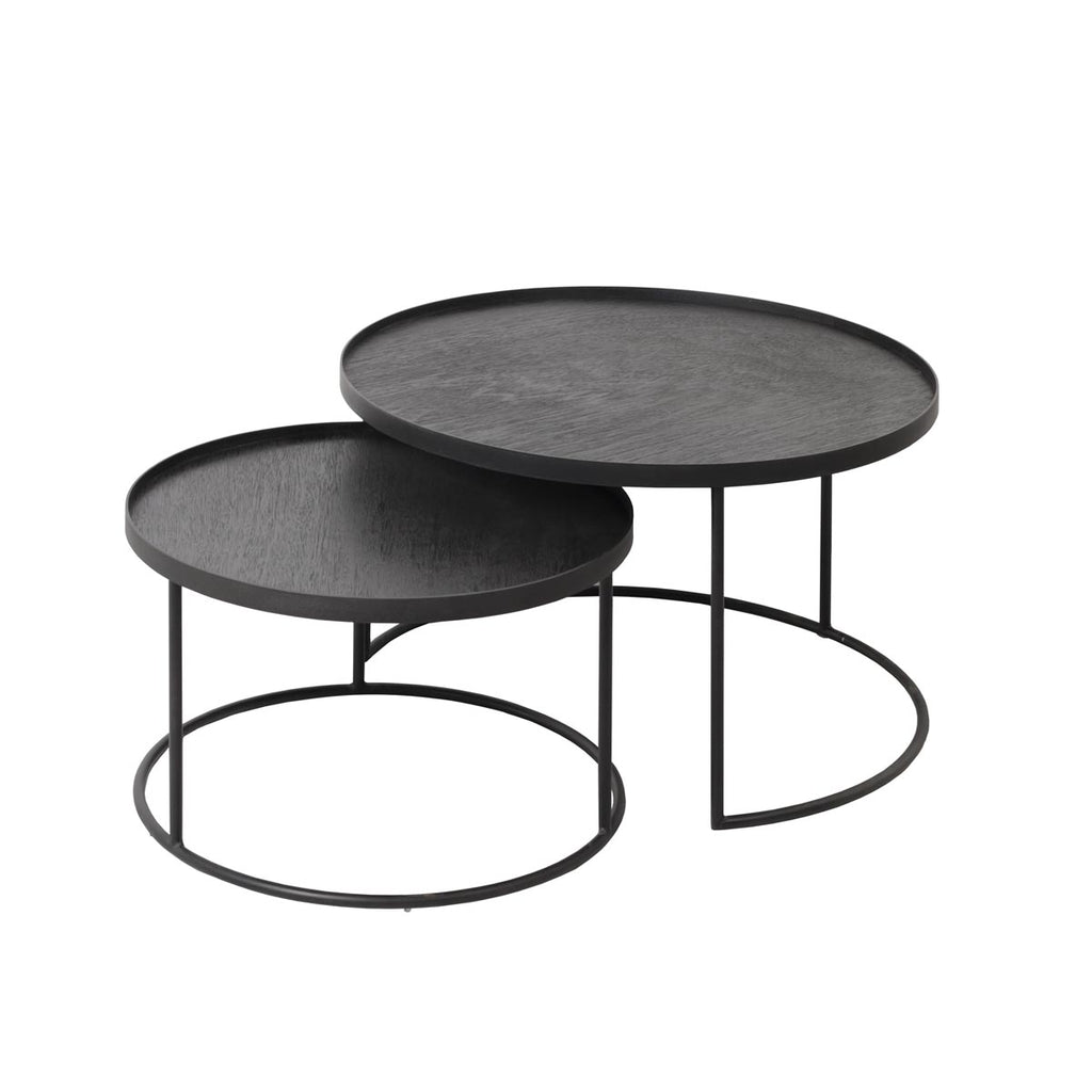 Ethnicraft Round Tray Coffee Table Set – Bayside Furniture